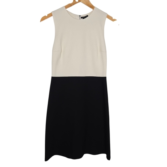 Theory Womens Raneid Jetty Colorblock Office Corporate Knit Ponte Dress Size 2